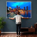 Boston Wall Art Canvas Print, Boston City Downtown Night by MyGreatCanvas | Canvas Wall Art Prints | Photo Prints & Wall Decor