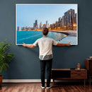 Chicago Wall Art Canvas Print, Chicago City Downtown Night by MyGreatCanvas | Canvas Wall Art Prints | Photo Prints & Wall Decor