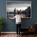 Chicago Wall Art Canvas Print, Chicago City Downtown Night by MyGreatCanvas | Canvas Wall Art Prints | Photo Prints & Wall Decor