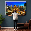 Chicago Wall Art Canvas Print - Chicago City Downtown Night by MyGreatCanvas | Canvas Wall Art Prints | Photo Prints & Wall Decor
