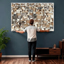 Abstract Longhorn Wall Art Canvas Print - Cow Animal Drawing by MyGreatCanvas | Canvas Wall Art Prints | Photo Prints & Wall Decor