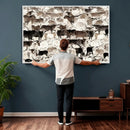 Abstract Texas Longhorn Print - Longhorn Herd Print for by MyGreatCanvas | Canvas Wall Art Prints | Photo Prints & Wall Decor