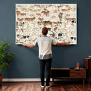Farmhouse Longhorn Wall Art Canvas Print - Abstract Farm by MyGreatCanvas | Canvas Wall Art Prints | Photo Prints & Wall Decor