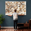 Farmhouse Bighorn Sheep Wall Art Canvas Print - Abstract by MyGreatCanvas | Canvas Wall Art Prints | Photo Prints & Wall Decor