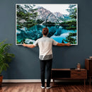 Alpine Mountain Lake Wall Art Canvas Print – Turquoise by MyGreatCanvas | Canvas Wall Art Prints | Photo Prints & Wall Decor