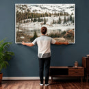 Snowy Mountain Landscape Wall Art Canvas Print, Alpine Pine by MyGreatCanvas | Canvas Wall Art Prints | Photo Prints & Wall Decor