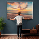 Sunset Beach Wall Art Canvas Print – Soft Coastal by MyGreatCanvas | Canvas Wall Art Prints | Photo Prints & Wall Decor
