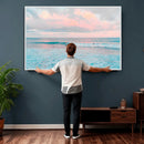 Ocean Wave Wall Art Canvas Print, Pastel Surf Seascape by MyGreatCanvas | Canvas Wall Art Prints | Photo Prints & Wall Decor