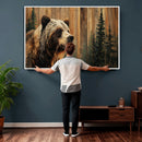 Grizzly Bear Wall Art Canvas Print, Rustic Wildlife Bear by MyGreatCanvas | Canvas Wall Art Prints | Photo Prints & Wall Decor