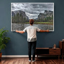 Yosemite Valley River Wall Art Canvas Print, Granite Cliffs by MyGreatCanvas | Canvas Wall Art Prints | Photo Prints & Wall Decor