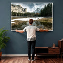 Yosemite Valley Mountain Wall Art Canvas Print, Granite by MyGreatCanvas | Canvas Wall Art Prints | Photo Prints & Wall Decor