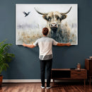 Abstract Highland Cow Animal Wall Art Canvas Print by MyGreatCanvas | Canvas Wall Art Prints | Photo Prints & Wall Decor