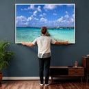 Caribbean Ocean Pier Seascape Wall Art Canvas Print, by MyGreatCanvas | Canvas Wall Art Prints | Photo Prints & Wall Decor