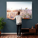 Lavender Field Wall Art Canvas Print, Butterfly Floral by MyGreatCanvas | Canvas Wall Art Prints | Photo Prints & Wall Decor