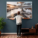 Rocky Coast Ocean Sunset Wall Art Canvas Print, Dramatic by MyGreatCanvas | Canvas Wall Art Prints | Photo Prints & Wall Decor
