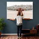 Texas Longhorn Bull Wall Art Canvas Print, Rustic Western by MyGreatCanvas | Canvas Wall Art Prints | Photo Prints & Wall Decor