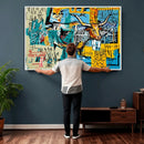 Basquiat Style Bird Bull Graffiti Wall Art Canvas Print, by MyGreatCanvas | Canvas Wall Art Prints | Photo Prints & Wall Decor