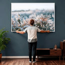 Frosted Fern Wall Art Canvas Print, Soft Winter Botanical by MyGreatCanvas | Canvas Wall Art Prints | Photo Prints & Wall Decor
