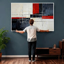 Navy Red Abstract Wall Art Canvas Print, Modern Luxury by MyGreatCanvas | Canvas Wall Art Prints | Photo Prints & Wall Decor