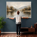 Abstract Landscape Wall Art Canvas Print, Modern Lake by MyGreatCanvas | Canvas Wall Art Prints | Photo Prints & Wall Decor