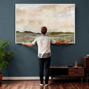 Muted Watercolor Hill Landscape Print — Beige Taupe Cloudy by MyGreatCanvas | Canvas Wall Art Prints | Photo Prints & Wall Decor
