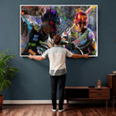 Graffiti Baseball Player Street Art Wall Art Canvas Print by MyGreatCanvas | Canvas Wall Art Prints | Photo Prints & Wall Decor