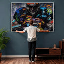 Graffiti American Football Player Street Art Wall Art Canvas by MyGreatCanvas | Canvas Wall Art Prints | Photo Prints & Wall Decor