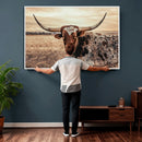 Texas Longhorn Wall Art Canvas Print – Western Cattle Ranch by MyGreatCanvas | Canvas Wall Art Prints | Photo Prints & Wall Decor