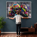 Graffiti American Football Helmet Street Art Wall Art Canvas