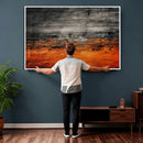 Black Orange Abstract Wall Art Canvas Print Modern Textured by MyGreatCanvas | Canvas Wall Art Prints | Photo Prints & Wall Decor