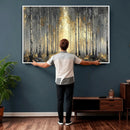 Abstract Birch Forest Wall Art Canvas Print – Modern Gold by MyGreatCanvas | Canvas Wall Art Prints | Photo Prints & Wall Decor