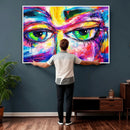 Colorful Abstract Face Wall Art Canvas Print – Modern Pop by MyGreatCanvas | Canvas Wall Art Prints | Photo Prints & Wall Decor