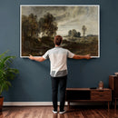 Adolf Dressler Landscape of the Oder River Wall Art Canvas by MyGreatCanvas | Canvas Wall Art Prints | Photo Prints & Wall Decor