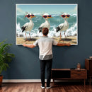 Funny Seagull Wall Art Canvas Print Beach Birds With by MyGreatCanvas | Canvas Wall Art Prints | Photo Prints & Wall Decor