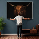 Highland Cow Wall Art Canvas Print – Moody Dark Rustic by MyGreatCanvas | Canvas Wall Art Prints | Photo Prints & Wall Decor