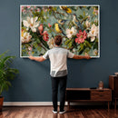 Vintage Birds and Flowers Wide Wall Art: Extra Large by MyGreatCanvas | Canvas Wall Art Prints | Photo Prints & Wall Decor