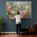 Vintage Birds and Flowers Wall Art Canvas Print, Botanical by MyGreatCanvas | Canvas Wall Art Prints | Photo Prints & Wall Decor