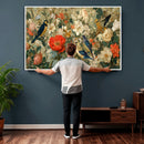 Vintage Birds and Flowers Wall Art Canvas Print, Botanical by MyGreatCanvas | Canvas Wall Art Prints | Photo Prints & Wall Decor