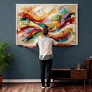 Geometric Abstract Wall Art Canvas Print, Orange Blue by MyGreatCanvas | Canvas Wall Art Prints | Photo Prints & Wall Decor