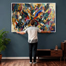 Geometric Abstract Wall Art Canvas Print, Orange Blue by MyGreatCanvas | Canvas Wall Art Prints | Photo Prints & Wall Decor