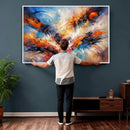 Lyrical Abstraction Wall Art Canvas Print, Orange Blue by MyGreatCanvas | Canvas Wall Art Prints | Photo Prints & Wall Decor