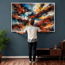 Lyrical Abstrac Wall Art Canvas Print, Orange Blue Abstract by MyGreatCanvas | Canvas Wall Art Prints | Photo Prints & Wall Decor