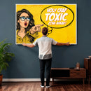 Pop Art Print Bathroom Sign Wall Art Canvas Print — Funny by MyGreatCanvas | Canvas Wall Art Prints | Photo Prints & Wall Decor
