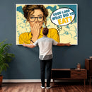 Pop Art Print Bathroom Sign Wall Art Canvas Print — Funny by MyGreatCanvas | Canvas Wall Art Prints | Photo Prints & Wall Decor