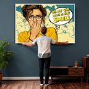 Pop Art Print Bathroom Sign Wall Art Canvas Print — Funny by MyGreatCanvas | Canvas Wall Art Prints | Photo Prints & Wall Decor
