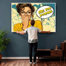 Pop Art Print Bathroom Sign Wall Art Canvas Print — Funny by MyGreatCanvas | Canvas Wall Art Prints | Photo Prints & Wall Decor