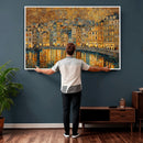 Gustav Klimt Golden Cityscape Wall Art Canvas Print, Framed by MyGreatCanvas | Canvas Wall Art Prints | Photo Prints & Wall Decor