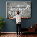Home Sweet Home Sign Wall Art Canvas Print, Floral Farmhouse by MyGreatCanvas | Canvas Wall Art Prints | Photo Prints & Wall Decor