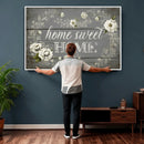 Home Sweet Home Wall Art Canvas Print, Floral Farmhouse by MyGreatCanvas | Canvas Wall Art Prints | Photo Prints & Wall Decor