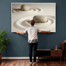 Zen Garden Stone Sand Canvas | Japanese Rock Garden Wall Art by MyGreatCanvas | Canvas Wall Art Prints | Photo Prints & Wall Decor